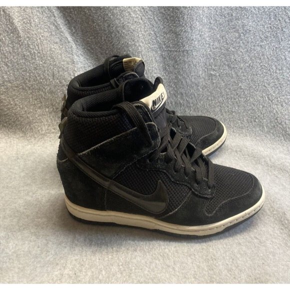 NIKE Dunk Sky High Essential Black TENNIS SHOES Sz 7 sneakers 2013 644877-001 - Picture 4 of 9